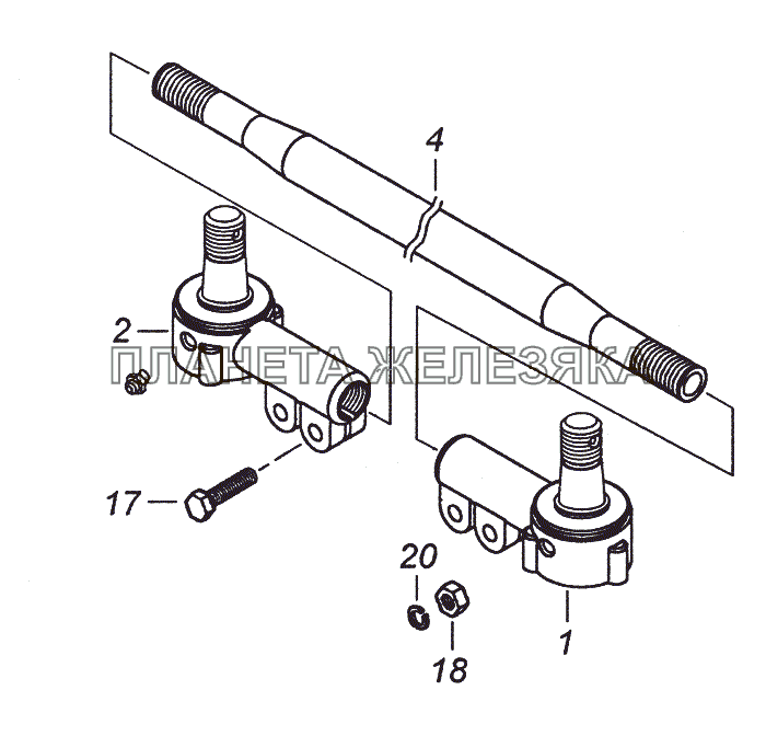 5297-3414052 Тяга рулевой трапеции КамАЗ-4308 (2008)